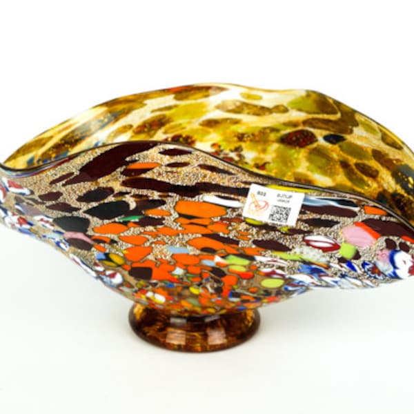 Murano glass bowl, Murano glass centrepiece, gift idea, Murano glass sculpture, Made Murano Glass