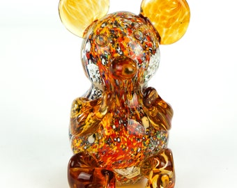 Murano Glass Bear Sculpture, Murano Sculpture, Gift Idea, Blown Glass, Made Murano Glass