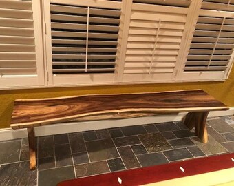 Rustic Solid Wood Bench