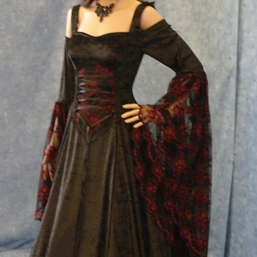 Renaissance Gothic Dress off the Shoulder Wedding Dress in - Etsy