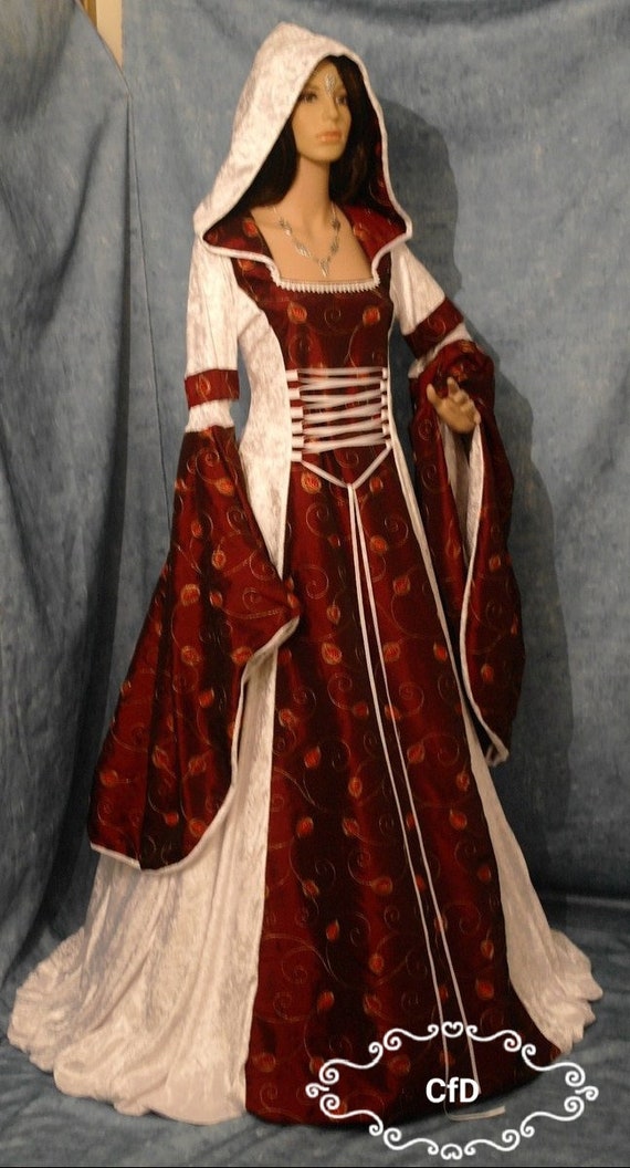 white renaissance wedding dress