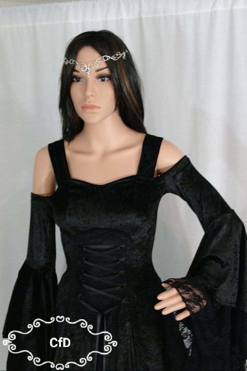 Black Gothic Wedding Dress off the Shoulder Wedding Dress in - Etsy