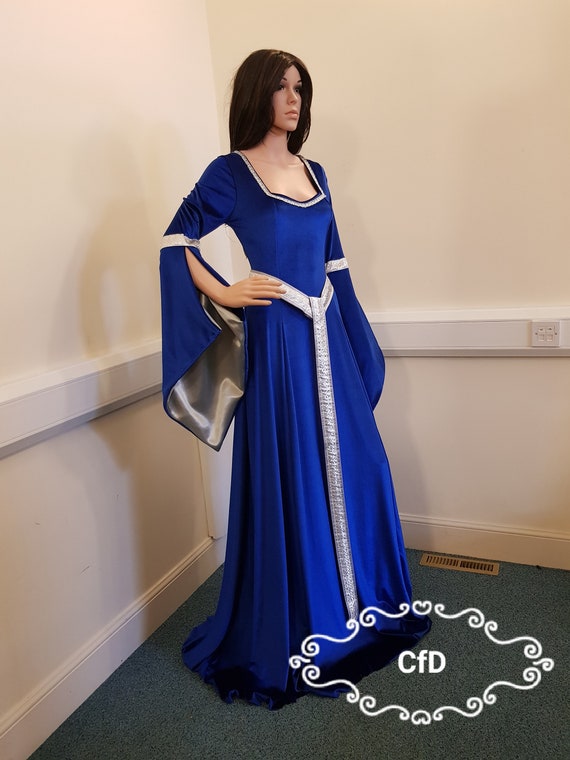 blue elven dress