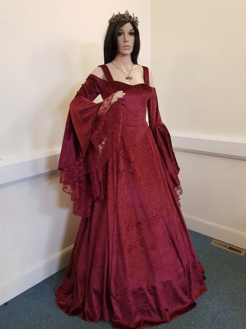 Medieval Wedding Dress Red Wedding Dress Melissandre Custom - Etsy
