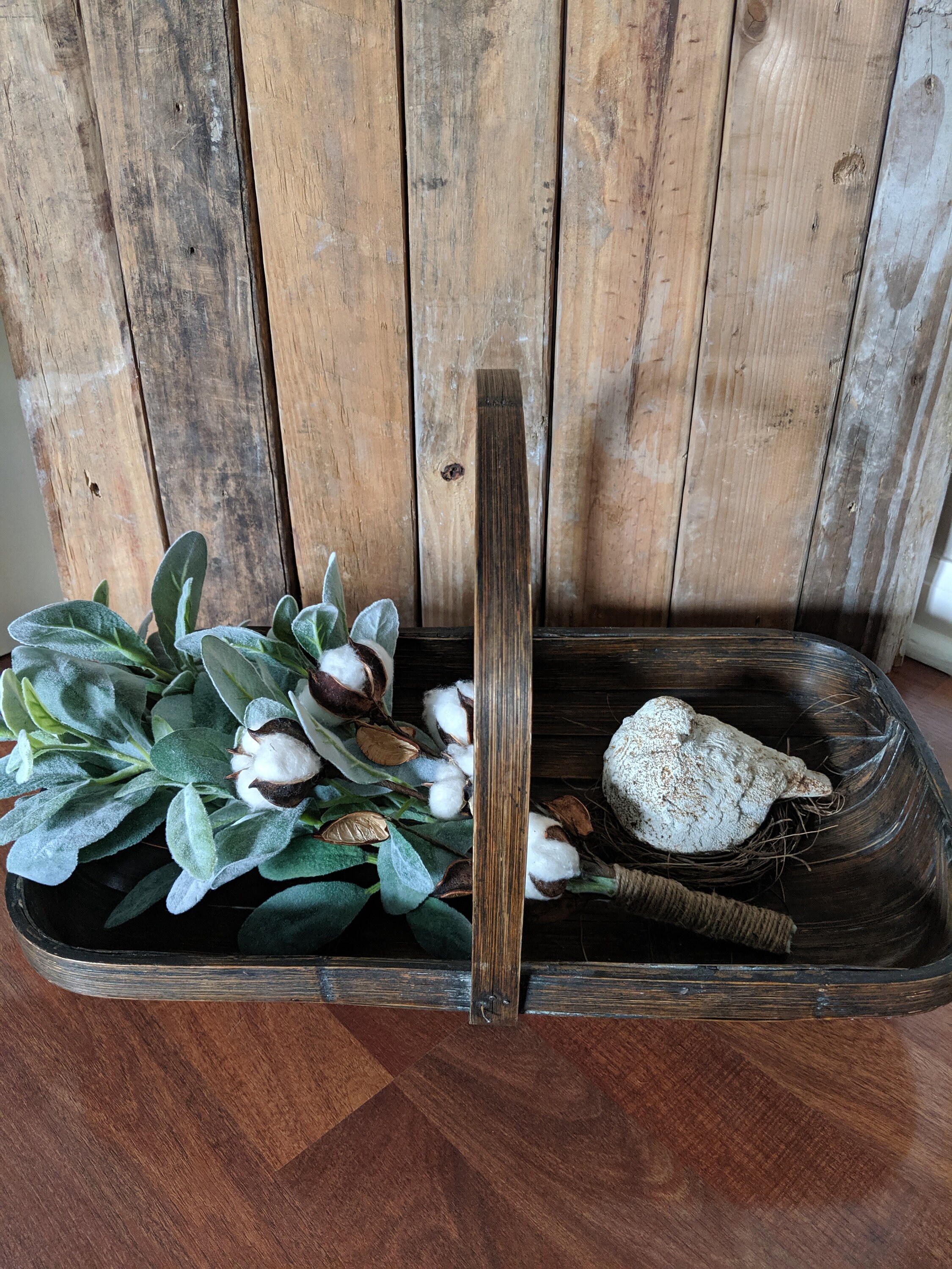 Lamb's Ear And Cotton Swag Lamb's Ear Swag Farmhouse Etsy