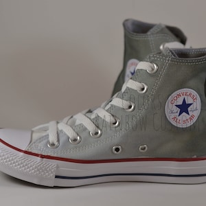 Custom Dyed Black to Grey Ombre Converse All Star High Tops