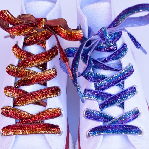 Glitter Sparkling Shoelaces Laces Sparkle Shimmer Shine Etsy