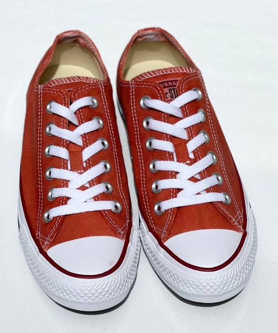 Custom Solid Orange Converse All Star Low Top Shoes - Etsy