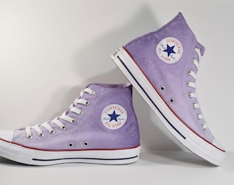 purple high top converse