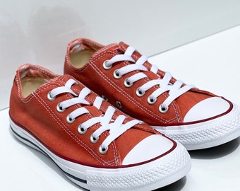 Burnt orange converse low tops discount