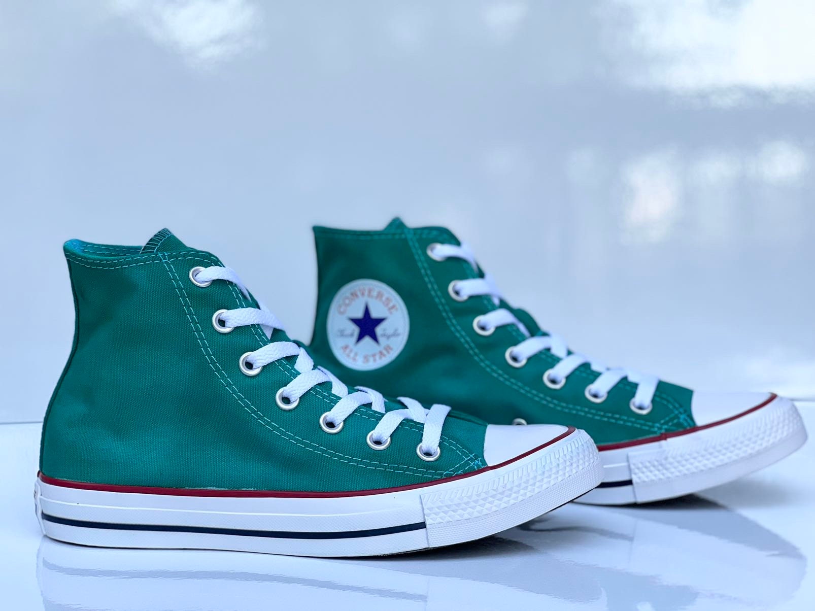 Custom Dyed Dark Forest Green All Star High - Etsy