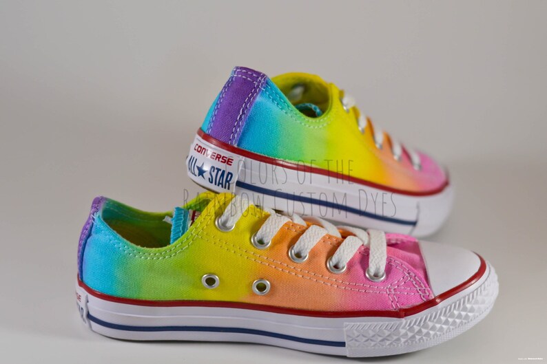 Pastel Rainbow Low Top Converse | Intellexual Design, LLC Custom Footwear Apparel & Accessories