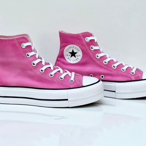 Custom Dyed Pink Converse All Star High Top Lift Platform - Etsy Australia