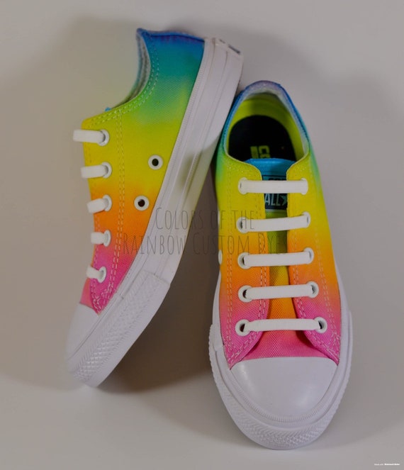 neon rainbow shoes