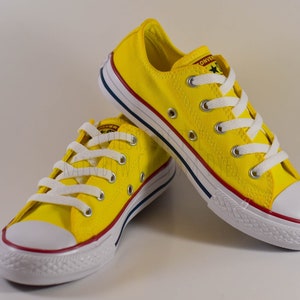 Custom Dyed Sunshine Yellow Converse All Star Low Top Shoes