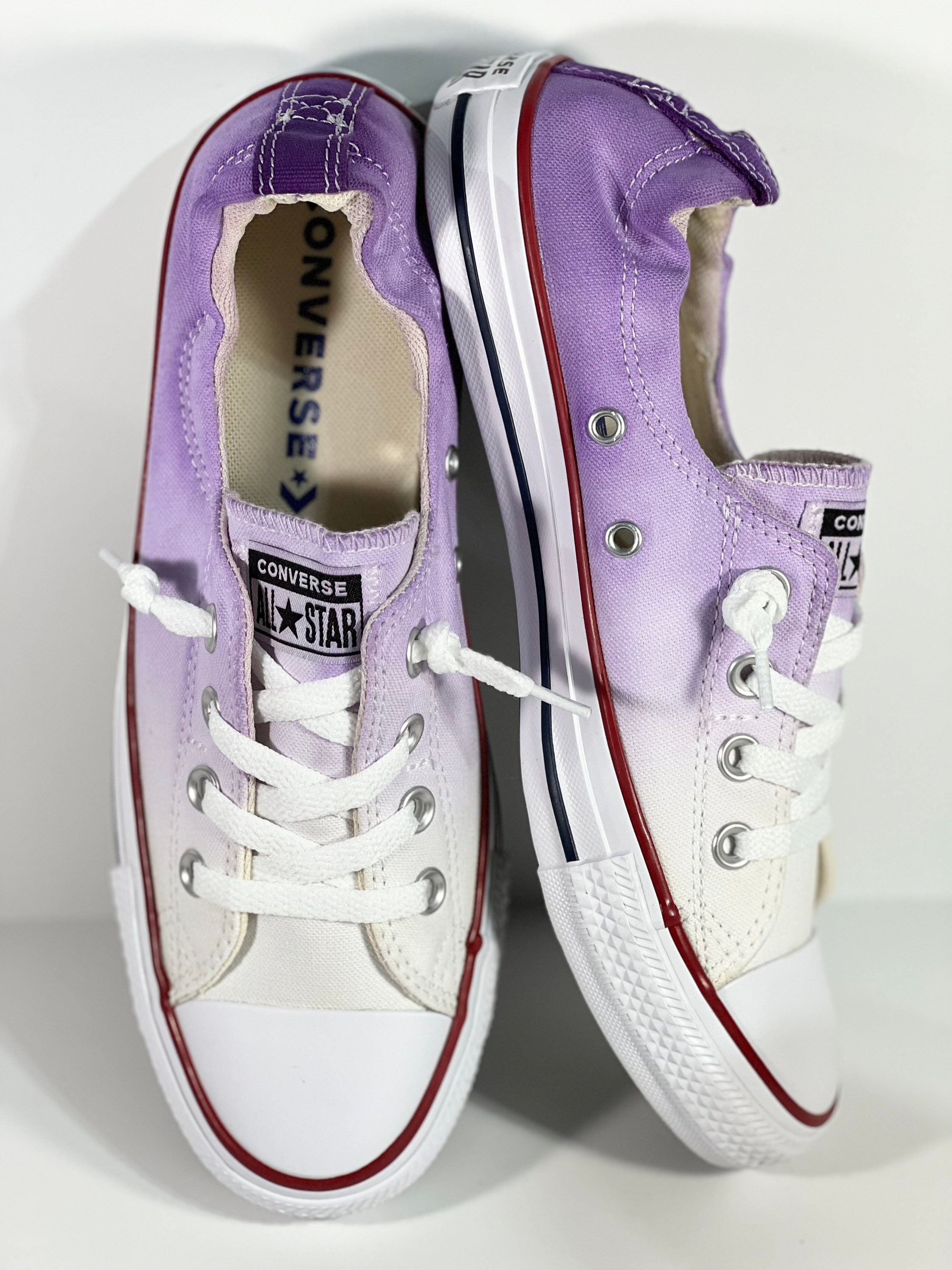 Custom Dyed Lavender Ombre Converse Shoreline Shoes Etsy