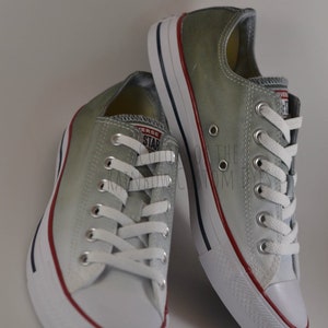 Custom Dyed Black to Grey Ombre Converse All Star Low Top Shoes