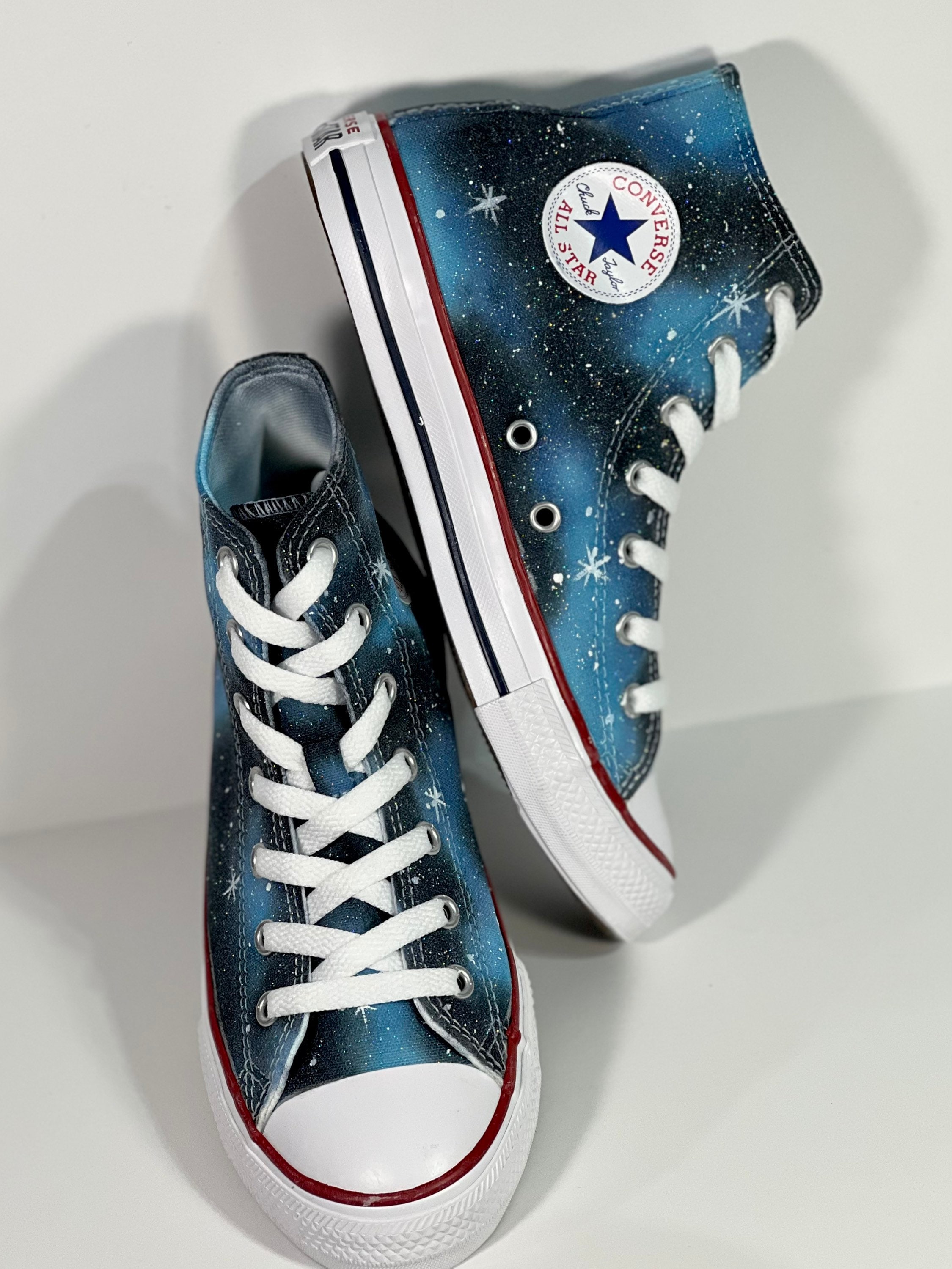 Custom Galaxy Dyed Converse All Star High Tops Shoes Etsy