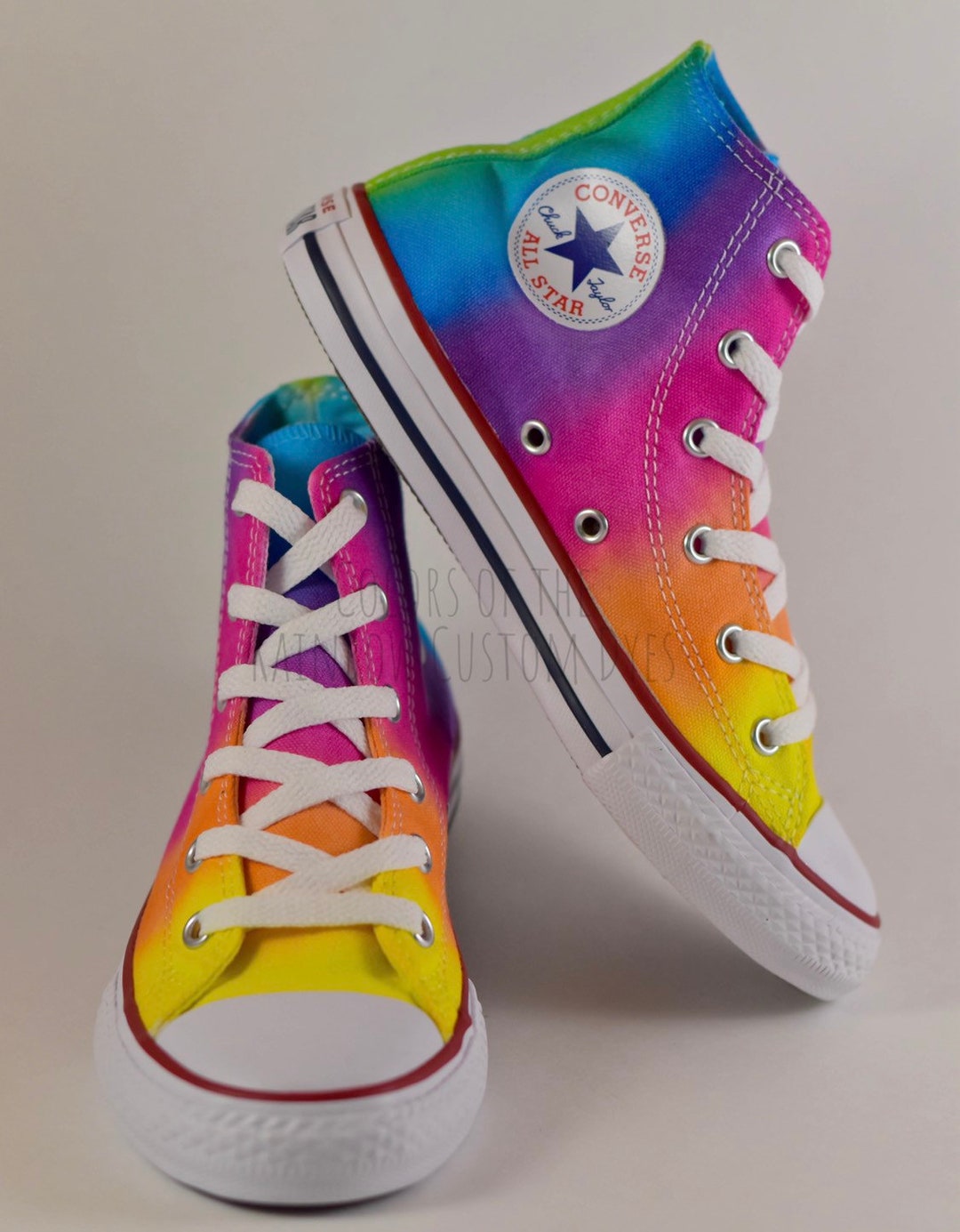 Rainbow colored converse sneakers hotsell