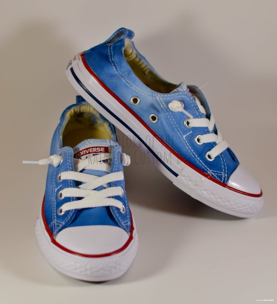 Custom Dyed Navy to Baby Blue to Navy Ombre Women s Converse Shoreline Shoes Etsy UK