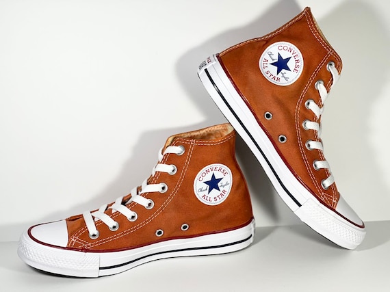 Custom Dyed Burnt Orange Converse All Star High Top Shoes - Etsy Canada