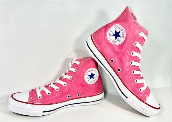 Custom Dyed Hot Pink Converse All Star High Tops Shoes - Etsy Canada