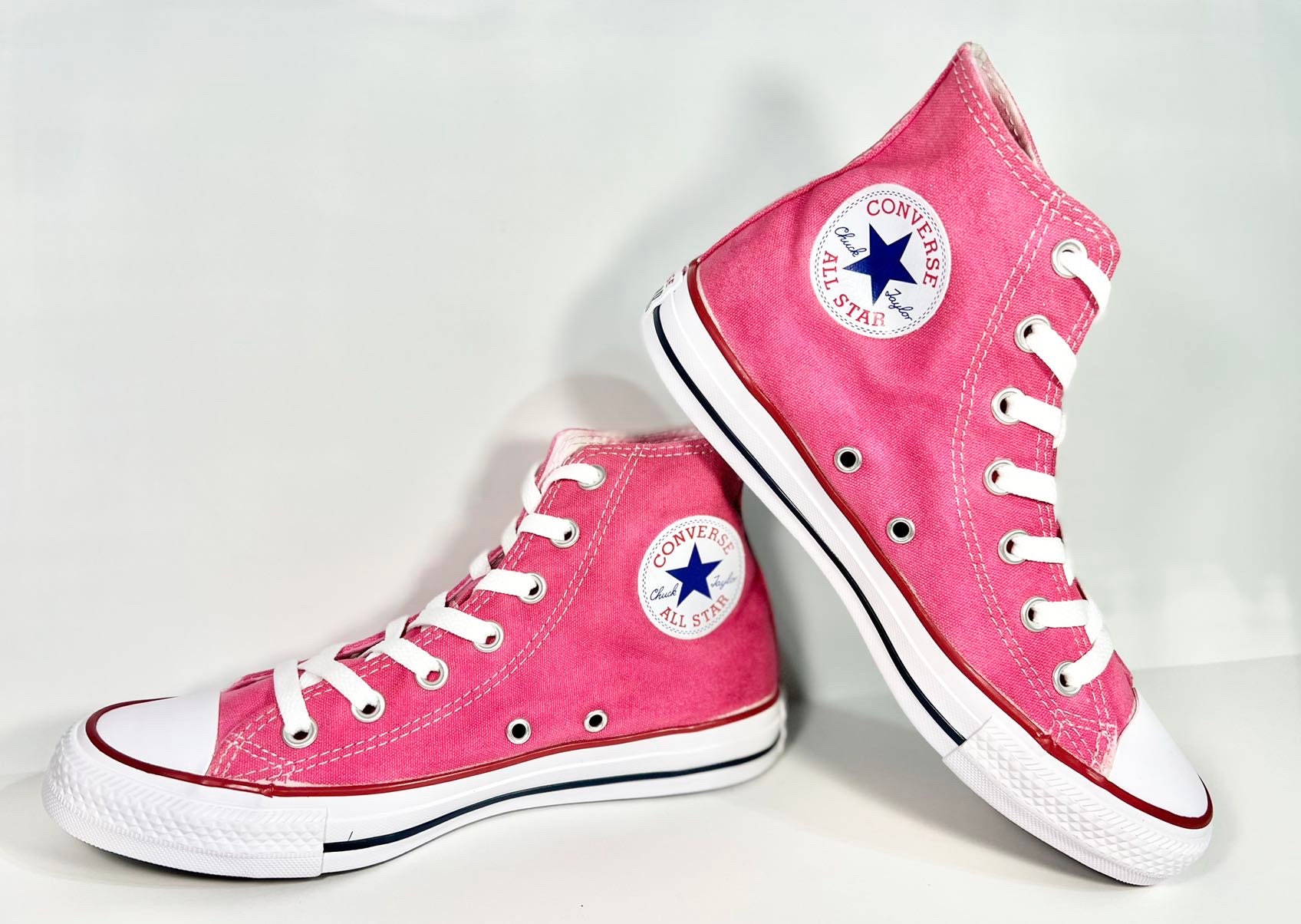 referir Diverso Motear Custom Dyed Hot Pink Converse All Star High Tops Shoes - Etsy