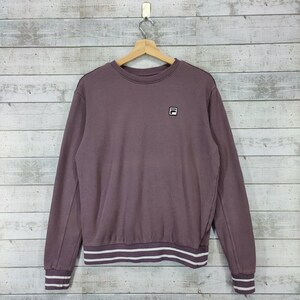 FILA Sweatshirt | Sweater Vintage Crewneck For Men&#39;s | Women&#39;s Pullover Purple Size M