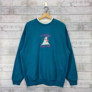 Sweat-shirt grand-mère et petits-enfants | Pull Snow Man Crewneck vintage Pour Homme | Pull Femme Vert Taille L