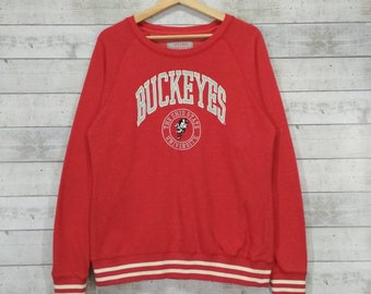 The Ohio State University Crewneck Sweatshirt Ohio State University Buckeyes Pullover Sportwear Red Size Large