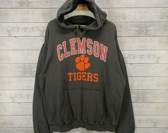 Grey clemson hoodie deals