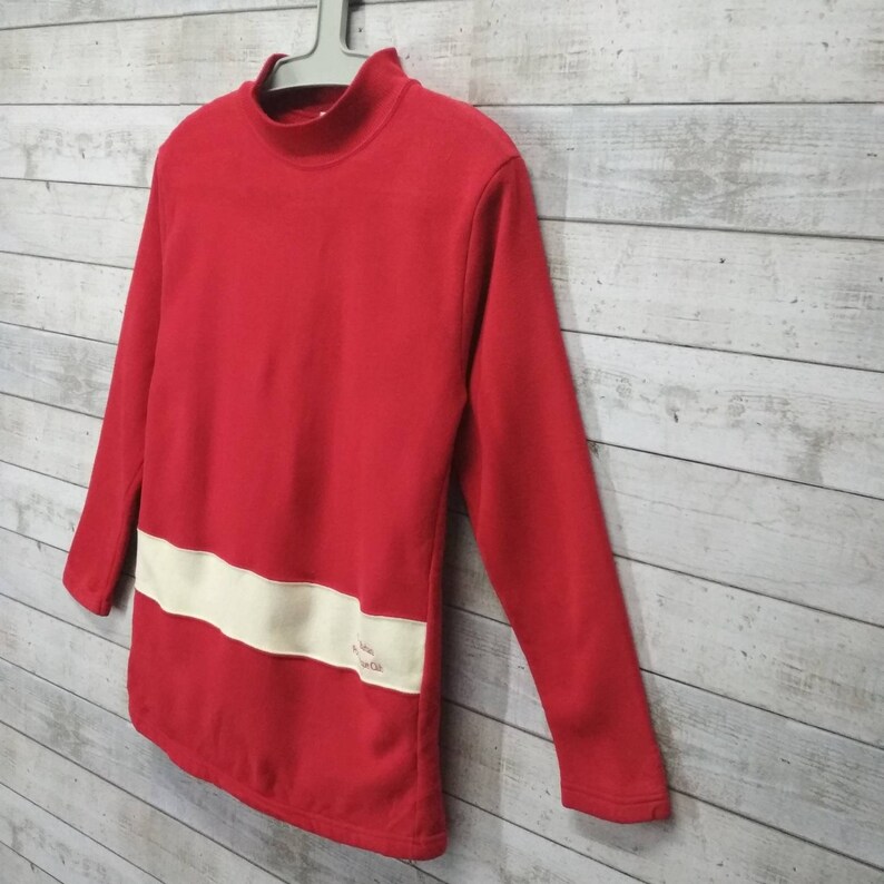 SANTA BARBARA Polo /& Racquet Club Sweatshirt Santa barbara Vintage Top Tee Pullover Colour Striped Red Women/'s Size Medium