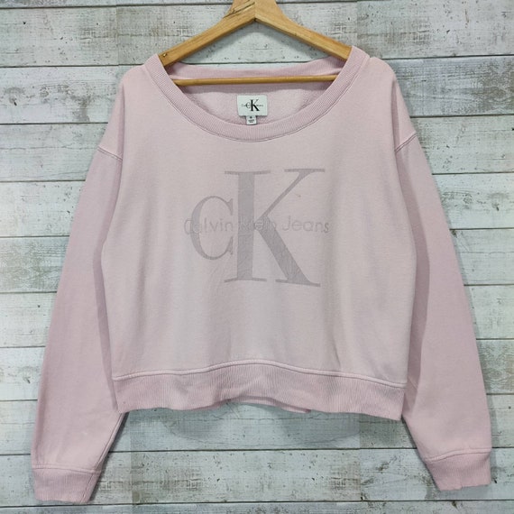 Womens pink calvin klein cheap sweatshirt