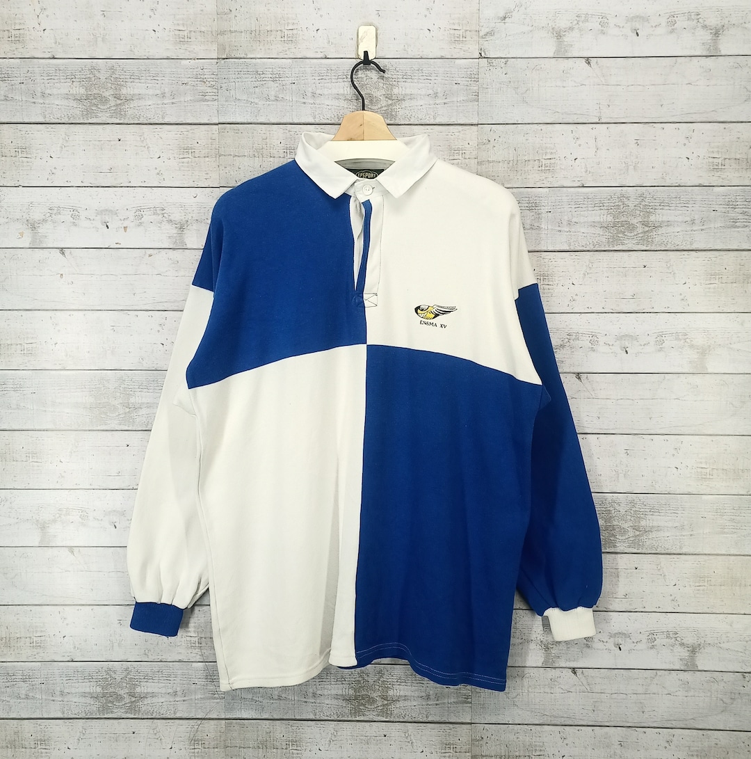 90s ENSMA XV Polo Rugby Shirt Vintage EPSPORT Polos Top Tee Etsy