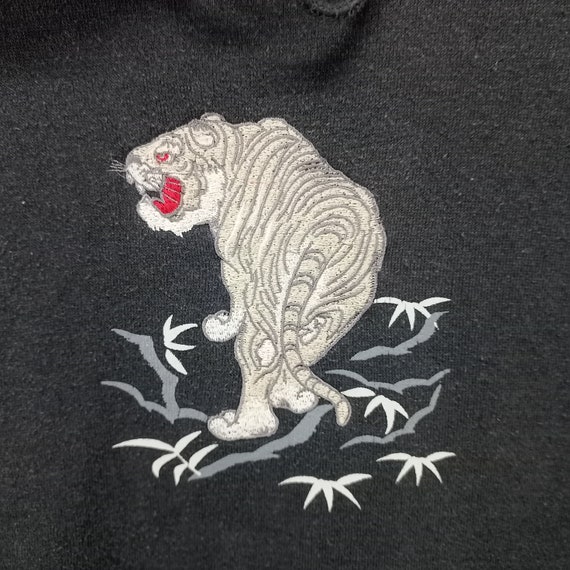 White Tiger Embroidered Printed Hoodie, Vintage J… - image 7