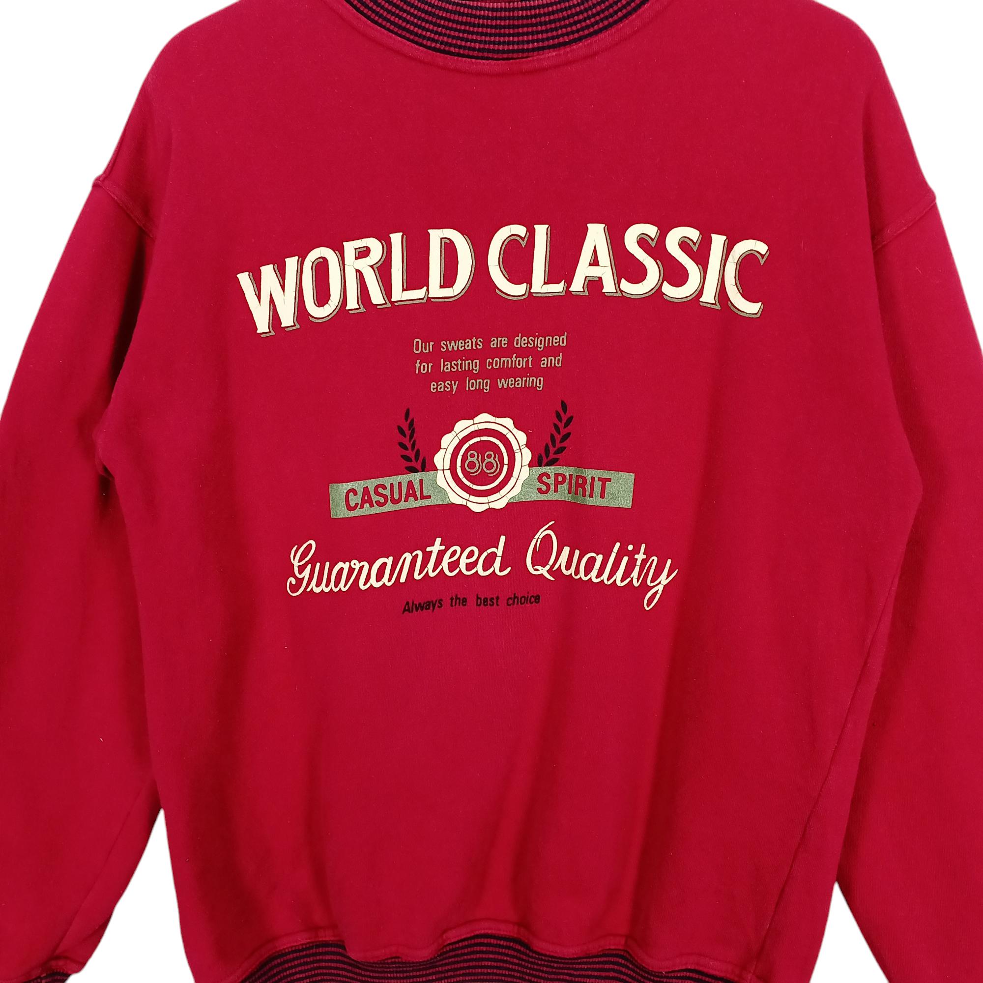 Vintage GAP Red 'world Classic' Crewneck Sweatshirt | Bold Retro