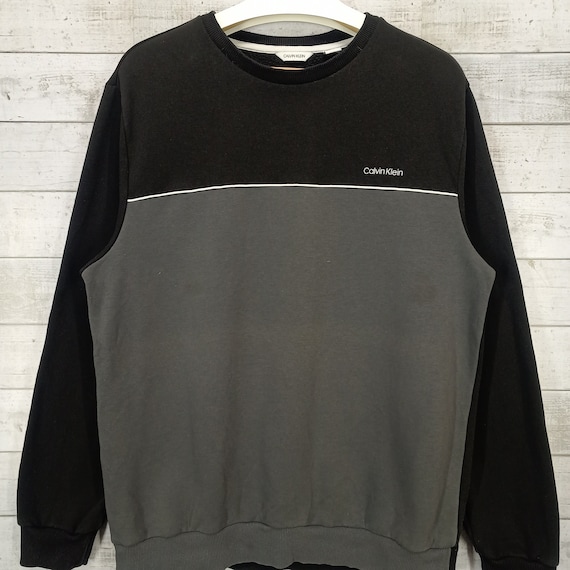 Calvin Klein Crewneck Sweatshirt Vintage Color Blok Casual - Etsy