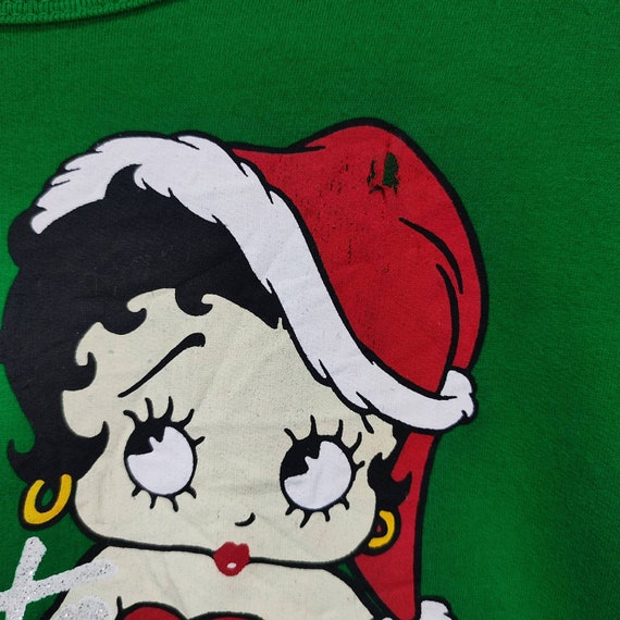 Betty Boop Christmas Sweatshirt Vintage Santa Baby Raglan Sweater