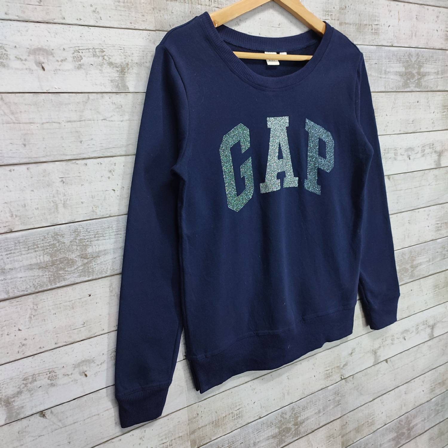 トップス Vintage GAP 90s Sweatshirt Navy Vintage Gap Womens XL Faded Spell Out Block Letter Hoodie