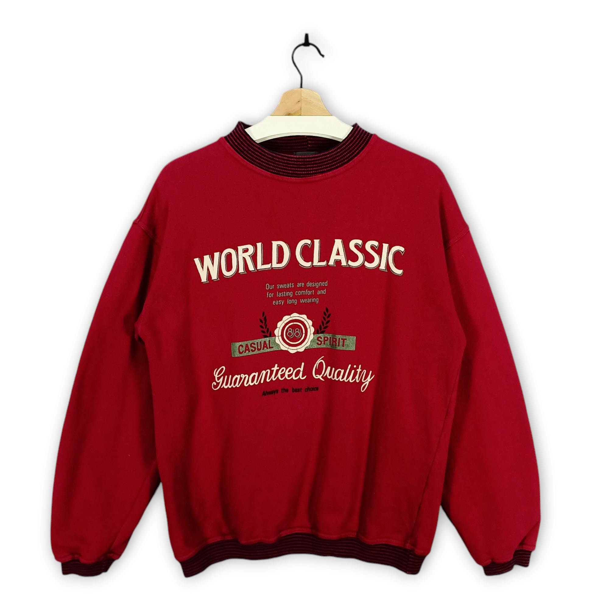 Vintage GAP Red 'world Classic' Crewneck Sweatshirt | Bold