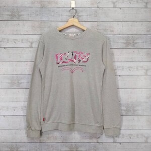 Levi&#39;s Crewneck Sweatshirt Levi&#39;s  Vintage Streetwear Pullover Spells out Logo Grey Women Size M