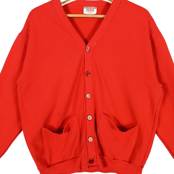 Cardigan American Eagle Femme - Taille M - Beige - Manches Longues Boutonnées