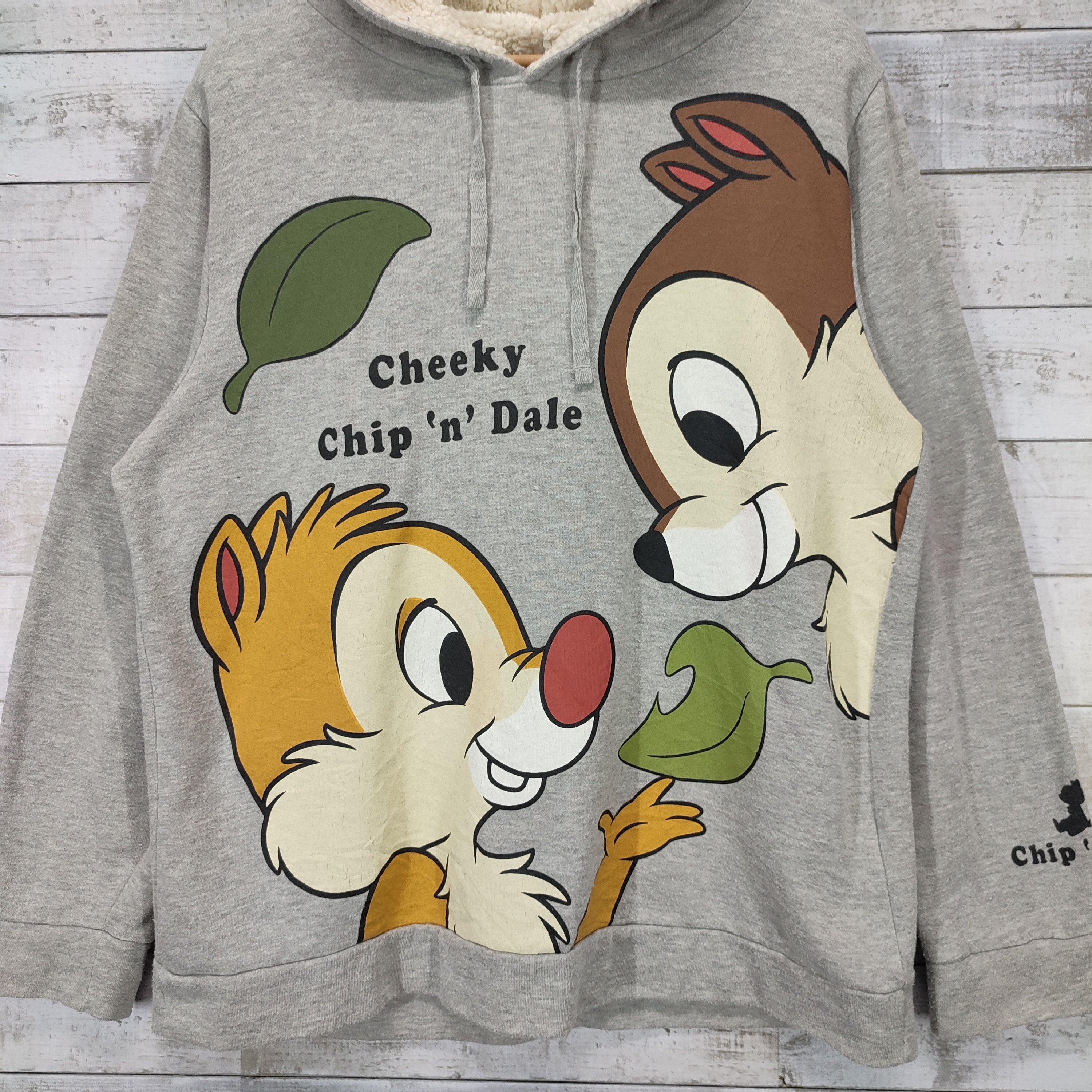 CHIP N DALE Pullover Hoodie, Vintage Disney Cartoon Jumper