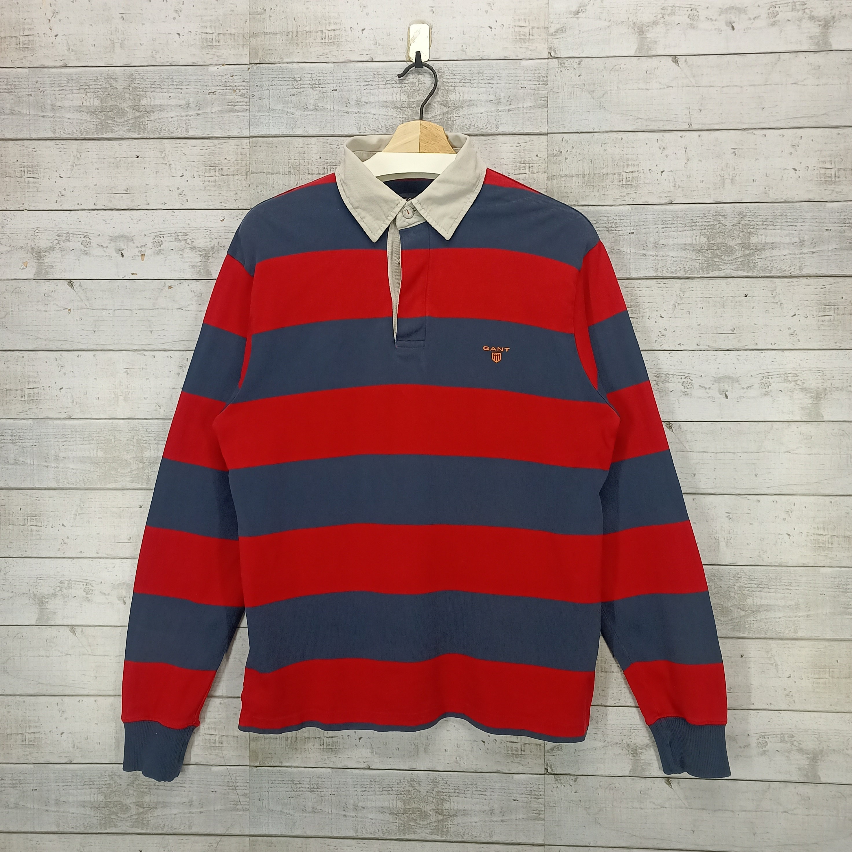GANT Polo Rugby Shirt, Vintage Polos Top Tee Jumper, Striped Color