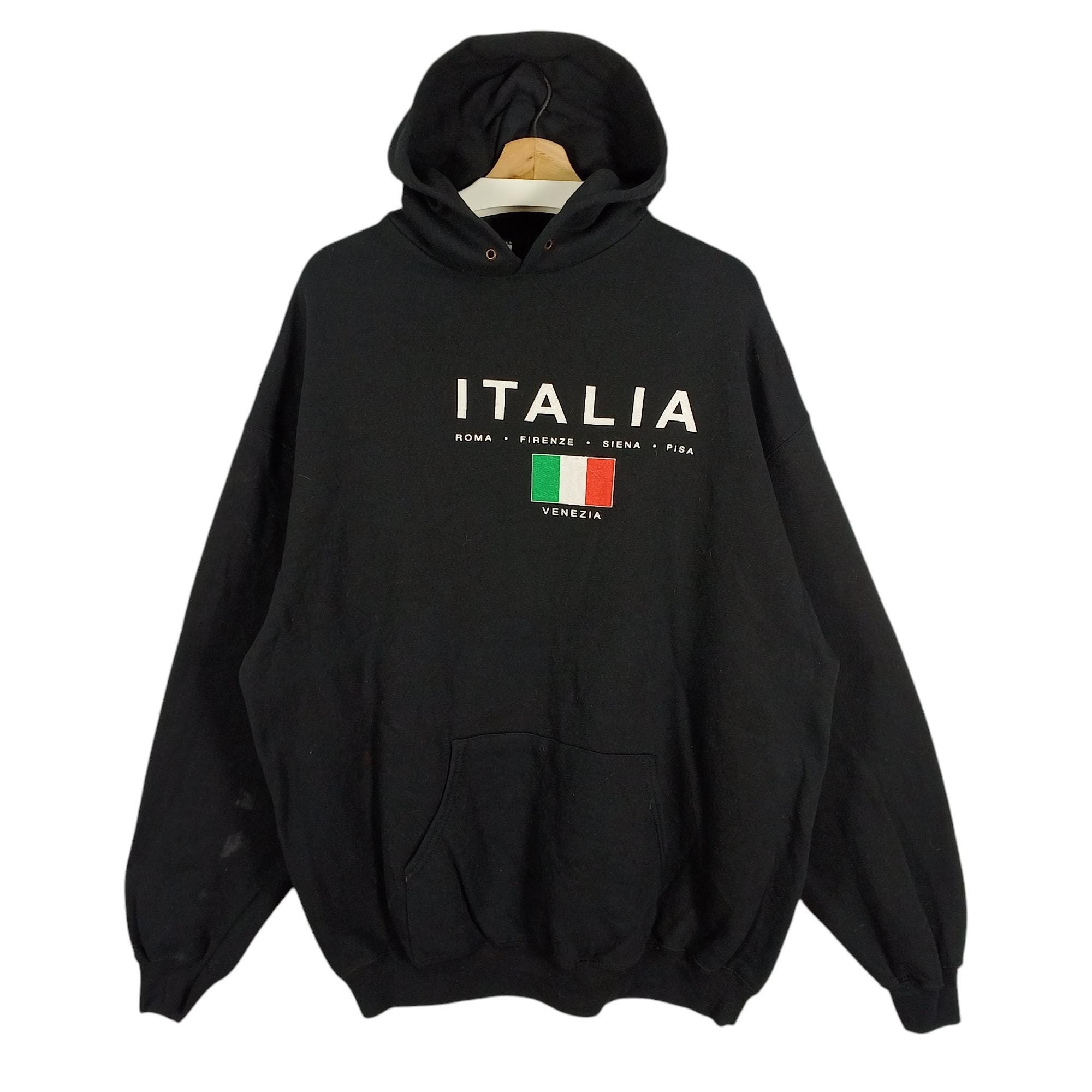 Felpa Turistica Italia Zip e Cappuccio - Italia - Blu Navy Turistico Italia - Il miglior negozio di t-shirt a San Marino shop online