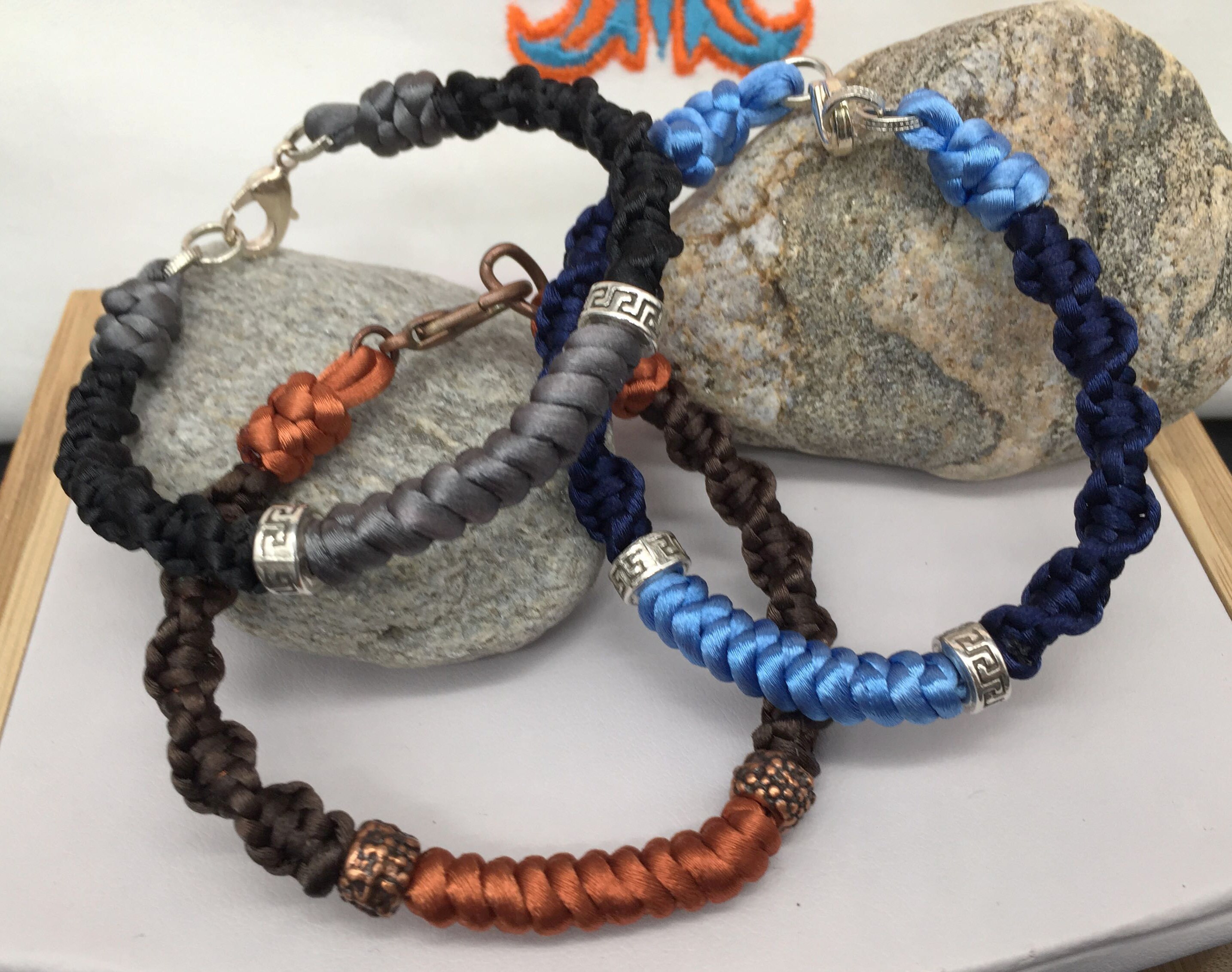 Man Bracelet Snake Knot and Twisted 