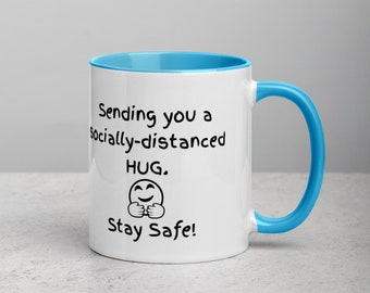 Get Well Gift, Sending You A Hug In A Mug, Quarantine Birthday Gift, Gift For Grandma And Grandad, Thinking Of You, Quarantine And Chill