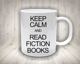 Book Lover Mug Gift, Editor Gift Mug, Keep Calm And Read Fiction Books, Bookworm Gifts, Bookish Mug, Librarian or Book Nerd Gift