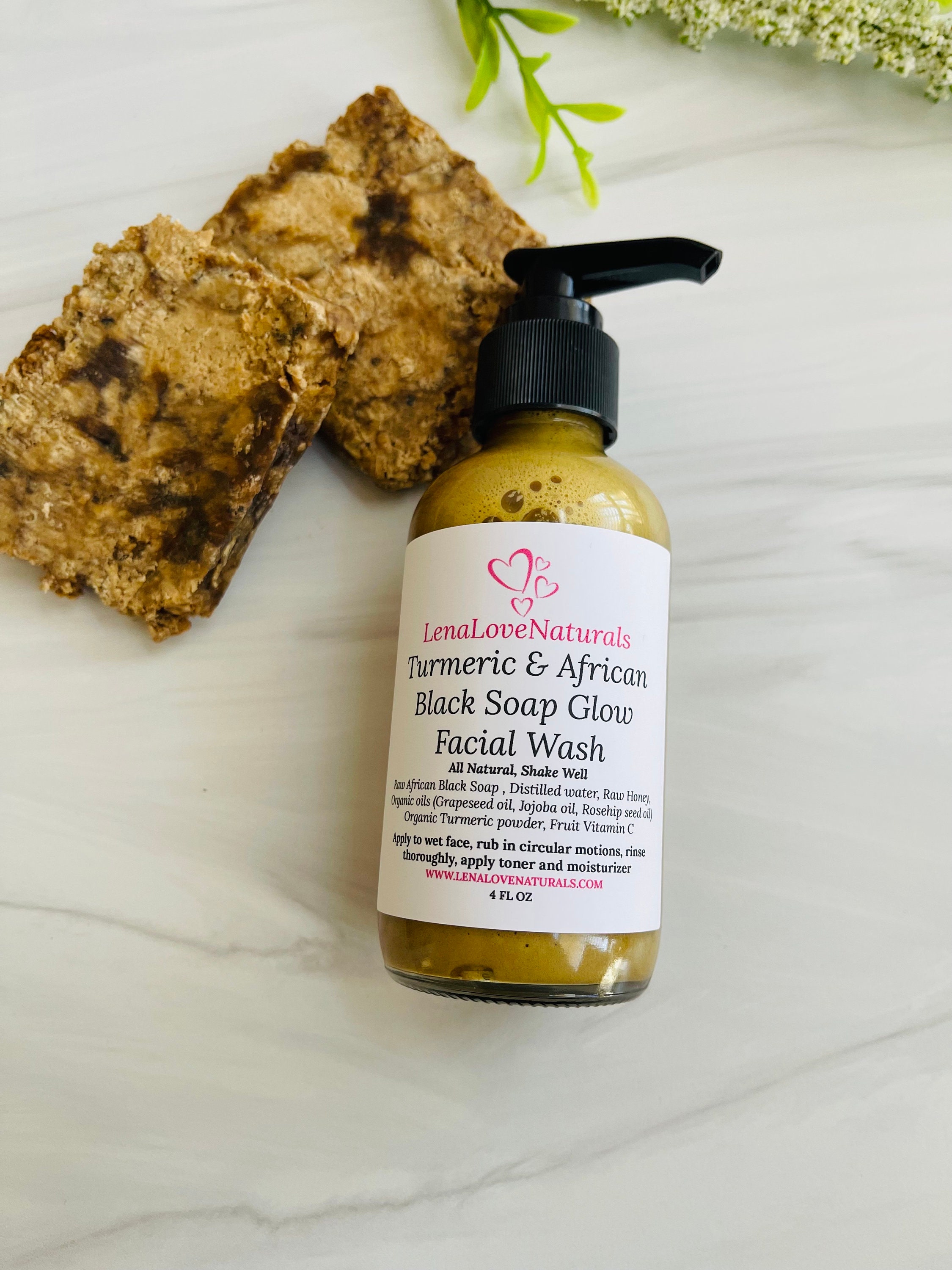 Turmeric Face Wash With African Black Soap Turmeric Soap photo