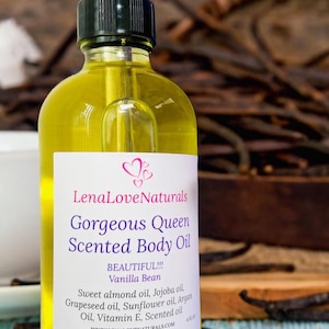 Sweet Vanilla Body Oil, Vanilla Bean Natural Body Oil, Bath Oil, Shower Oil, Perfume Oil